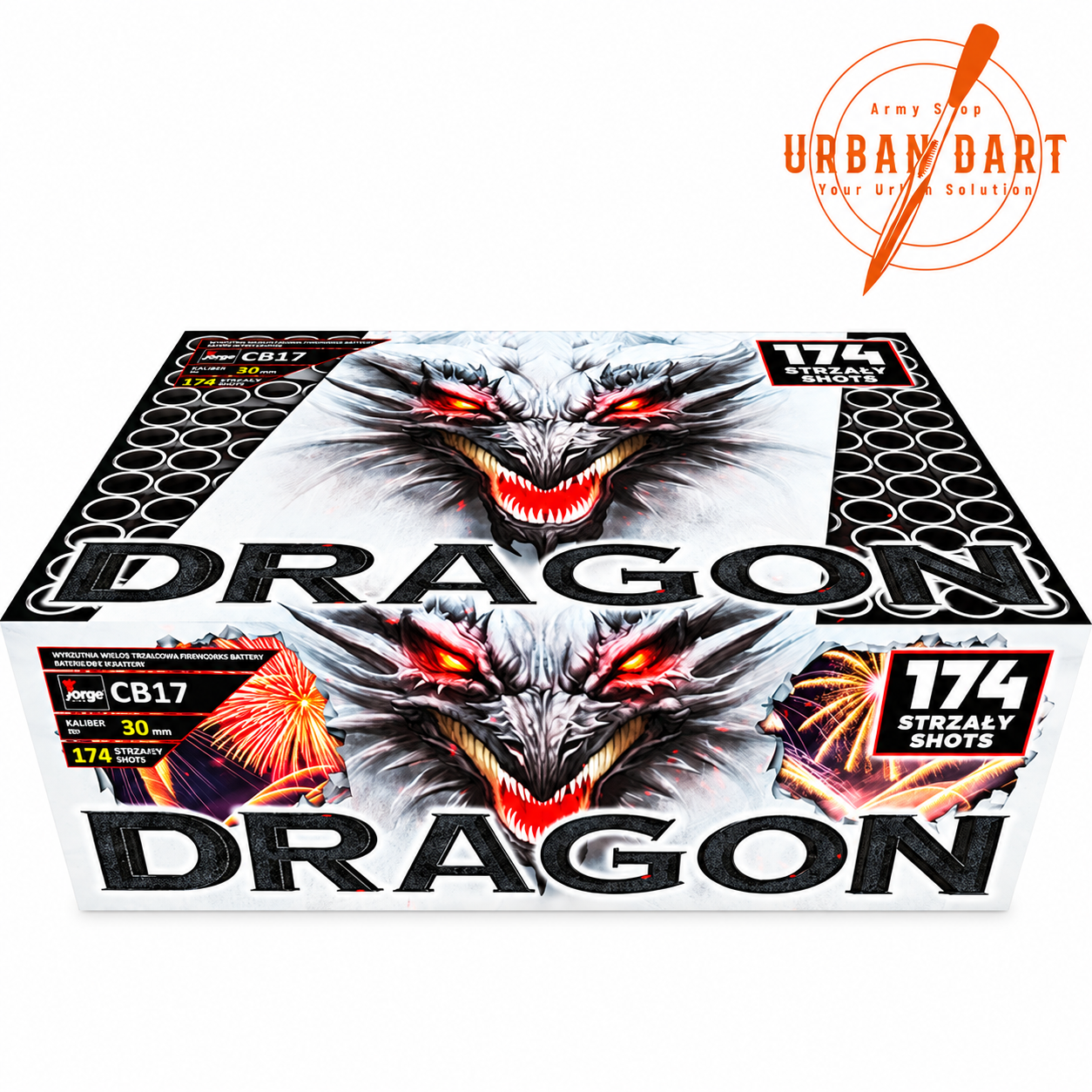 CB17 Dragon Jorge Fireworks vatrometna baterija 174 pucnja kalibar 30 mm CB17 Dragon Jorge Fireworks vatrometna baterija 174 pucnja kalibar 30 mm